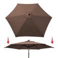 thumbnail image 1 of Sunrise Umbrella 9ft x 9ft 6-Rib Brown Patio Umbrella Canopy, UV Protective Polyester, 1 of 2