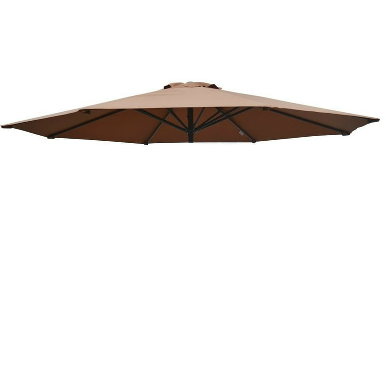 9ft rectangular patio umbrella replacement canopy 8 ribs Sunrise 9ft 8 Ribs Outdoor, Patio Umbrella Cover Canopy, Replacement Cover  Top, Brown (Cover Only, Umbrella Frame not Included)
