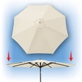thumbnail image 1 of Sunrise 9ft 8 Ribs Outdoor, Patio Umbrella Cover Canopy, Replacement Cover Top, Ecru (Cover Only, Umbrella Frame not Included), 1 of 6