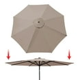 thumbnail image 1 of Sunrise Umbrella 9’ x 9' 8 Rib Taupe Patio Umbrella Canopy, UV Protective Polyester, 1 of 3