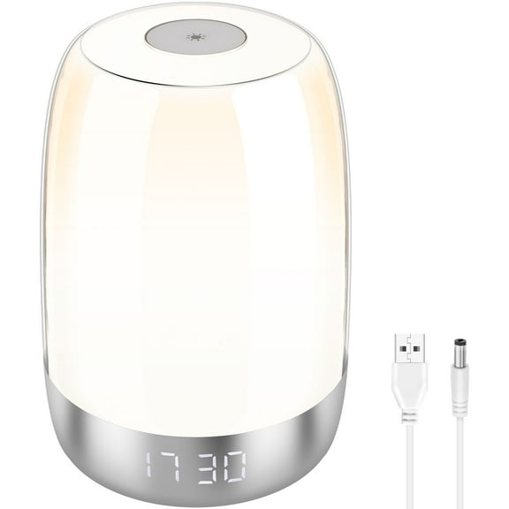 Sunrise Alarm Clock Adjutsable Safe White Sunrise Alarm Clock Light Verstaile Wake Up Night Light Low Noise Dimmable Sun Light Lamp Kit for Your Bedroom