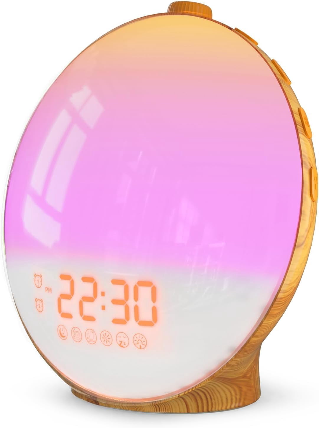 Clock Sound Image Sunrise Alarm Clock for Heavy Sleepers, Wake Up Light with Sunrise ...