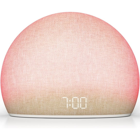 Sunrise Alarm Clock Radio for Bedroom Wake Up Naturally with Gentle Light & Nature Sounds, Relax Bluetooth Speaker Night