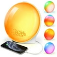 thumbnail image 1 of Sunrise Alarm Clock Wake Up Light for Heavy Sleepers, Upgrade Full Screen Daylight Alarm Clock with Sunrise and Sunset Simulation, Dual Alarm, Snooze, Sleep Aid, FM Radio,17 Colors, 10 Natural Sounds, 1 of 11