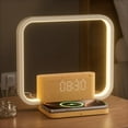 thumbnail image 1 of Sunrise Alarm Clock with Wireless Charging Desk Touch Lamp 3 Level Dimmable Wake-up Light Bedside Lamps for Bedroom Living Room,Sunrise Lamp with 10 Natural White Noise Sound 30/60/90 Mins countdown, 1 of 8