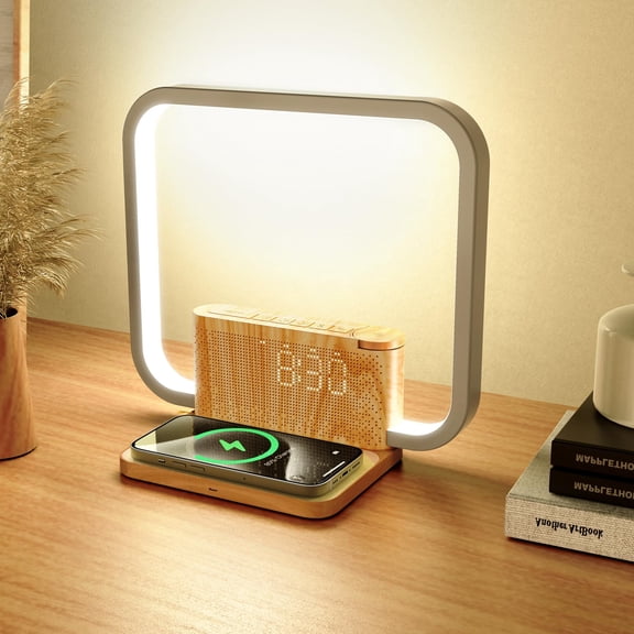 Sunrise Alarm Clock Wireless Wake Up Light Sleep Aid 10 Sounds Bedroom White Noise Machine