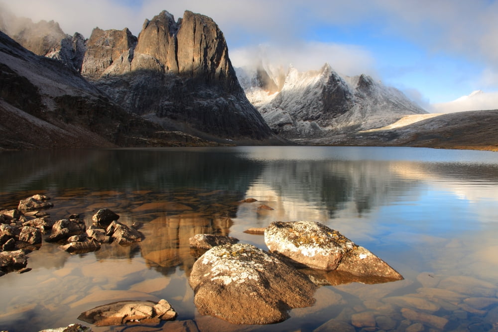 Sunrise At Divide Lake Tombstone Territorial Park Yukon Canvas Art - Robert Postma Design Pics (36 x 24)