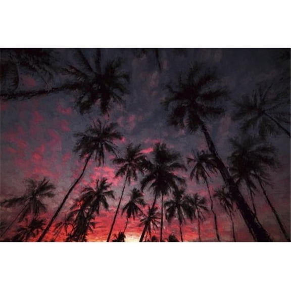 Sunrise At Puuhonua O Hnaunau National Historical Park Place of Refuge Kona Poster Print by Marion Owen - 38 x 24 - Large