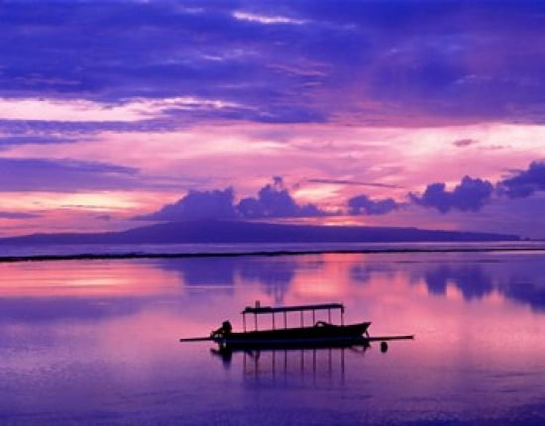 Sunrise BaliSanur Indonesia Canvas Art - Panoramic Images (16 x 12)