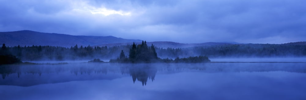Sunrise Bathurst Lake Mount Carleton Provincial Park New Brunswick Canvas Art - Ron Watts Design Pics (36 x 12)