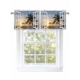 thumbnail image 1 of Sunrise Beach Valances for Windows Coconut Trees Seascape Windows View Rod Pocket Curtains Valance Short Window Treatment Drapes for Living Room, Bedroom Bathroom 56"&nbsp;W x 16" L, 1 of 5