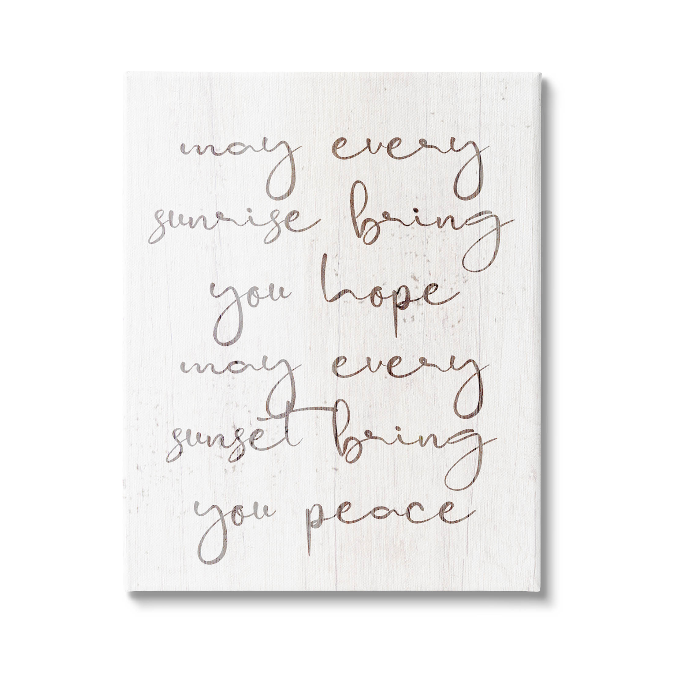 Sunrise Bring You Hope Uplifting Phrase Inspirational Graphic Art Gallery Wrapped Canvas Print Wall Art