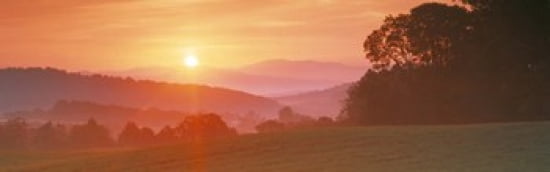 Sunrise Caledonia VT USA Canvas Art - Panoramic Images (36 x 12)