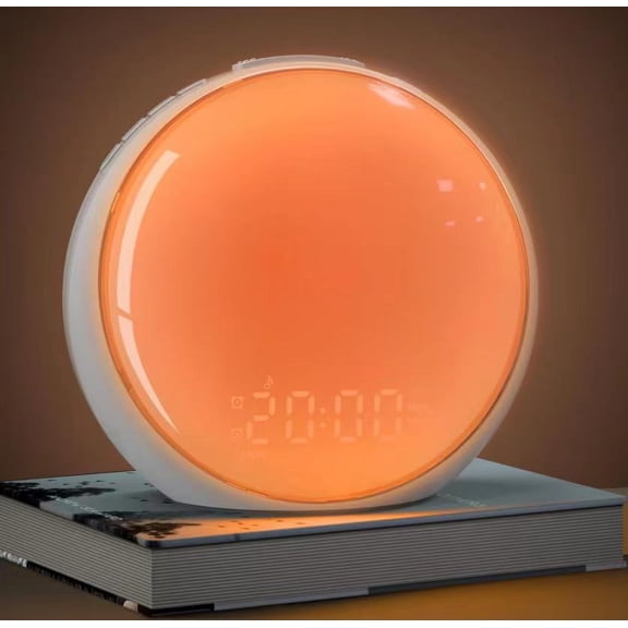 Sunrise Clock with White Noise Sound Machine for Bedroom Alarm Clock