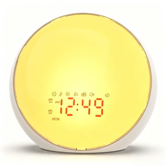 Sunrise Clock with White Noise Sound Machine for Bedroom Alarm Clock