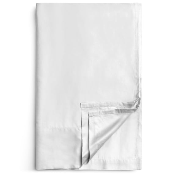 Sunrise Cloud Grey Plain Cotton Sateen Twin XL Flat Sheet