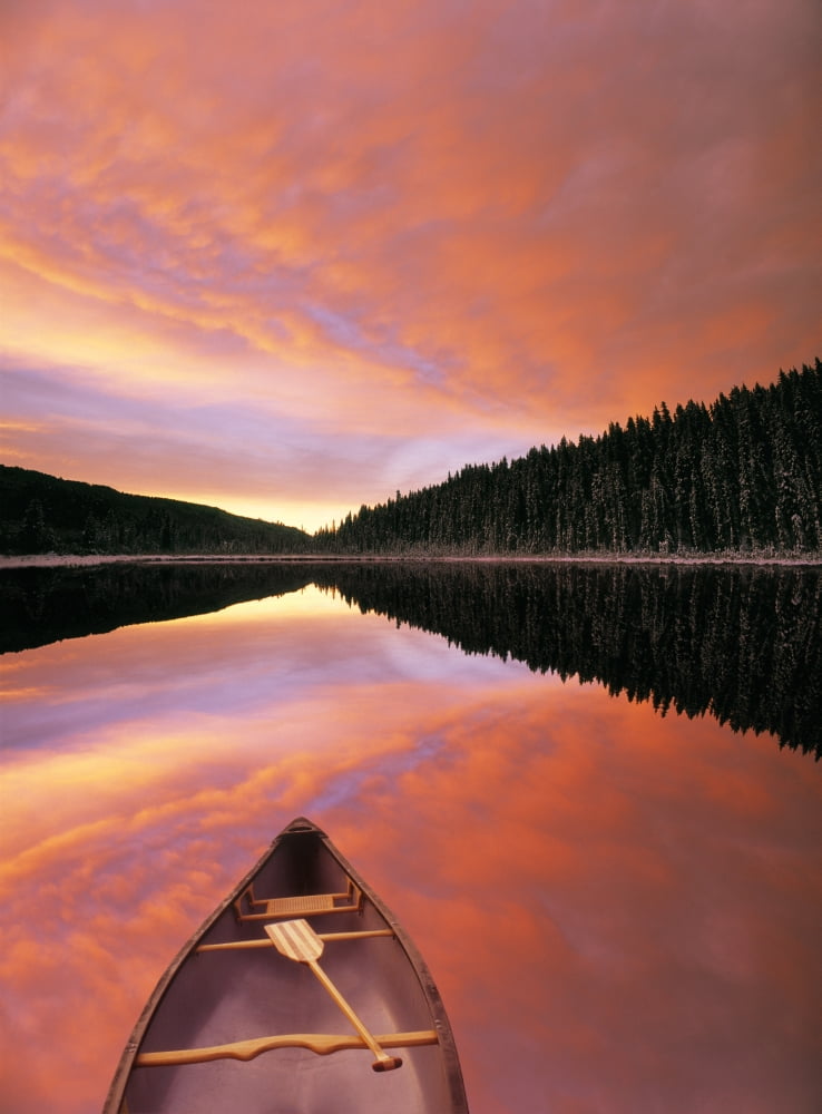 Sunrise Clouds Over Winchell Lake Alberta Canada Canvas Art - Darwin Wiggett Design Pics (26 x 36)