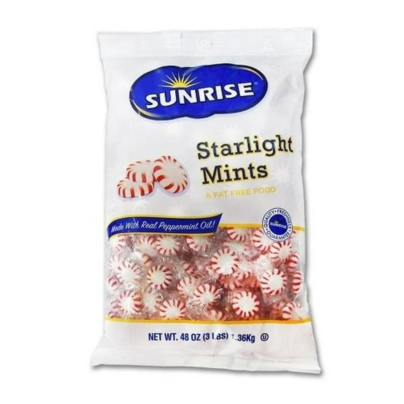Sunrise Confections Peppermint Starlight Mints, 3 Pound -- 8 per case.
