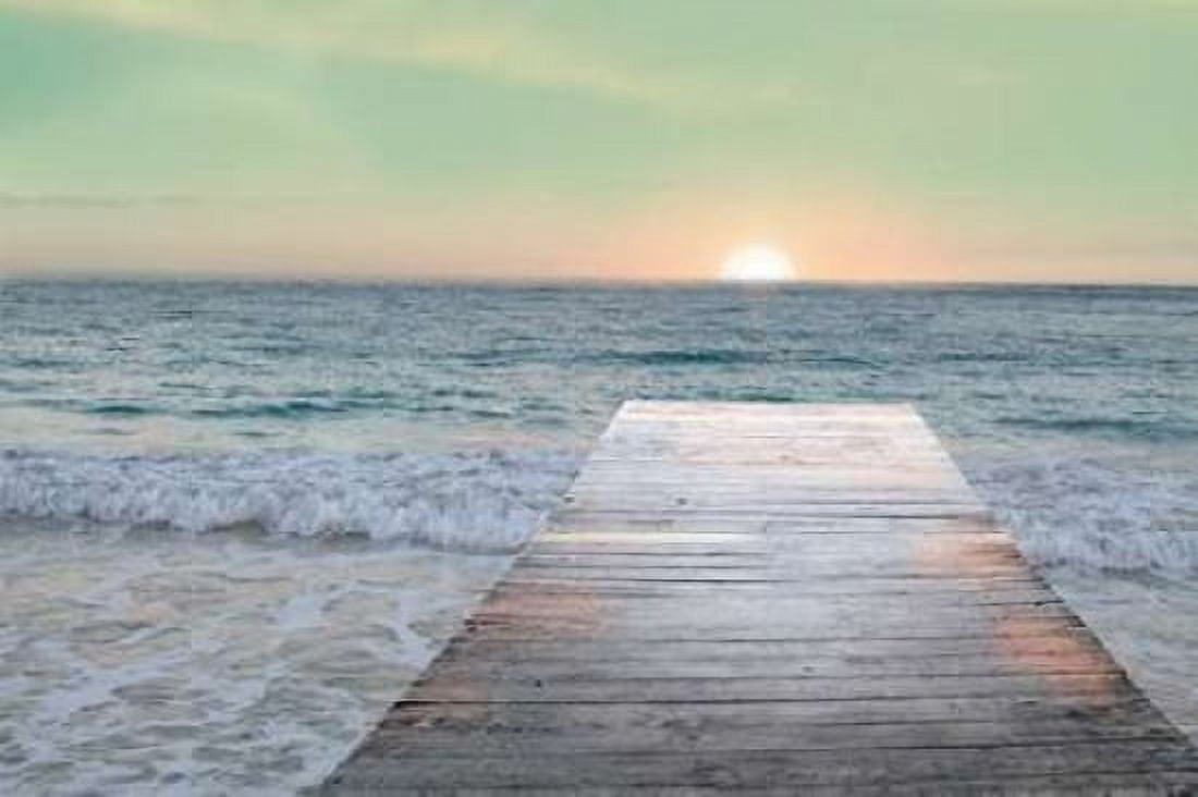 Sunrise Dock Canvas Art - Sue Schlabach (12 x 18)