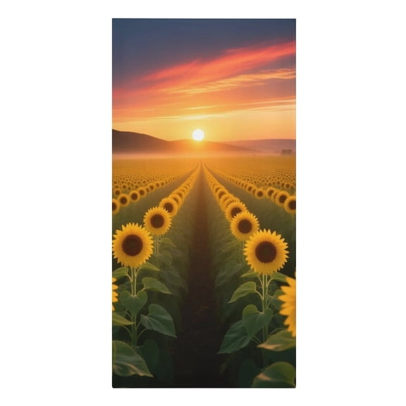Sunrise in Field Landscape Microfiber Beach Towel Absorbent Compact Towels for Swimming Pool Beach Travel Things for Vacation Essentials Adult Gift,61.4×30.3Inch