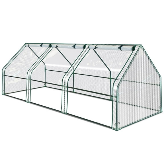 Sunrise Garden Flower Greenhouse Portable Mini Greenhouse House Yard for Plants/Vegetables (3'x7.9'x3')