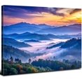 thumbnail image 1 of Sunrise Great Smoky Mountain Wall Art Nature Forest Scenery Posters Bedroom Decor USA National Park Landscape Picture Canvas Print Modern Artwork for Living Room Bathroom Office Home Decoration 12x16", 1 of 6