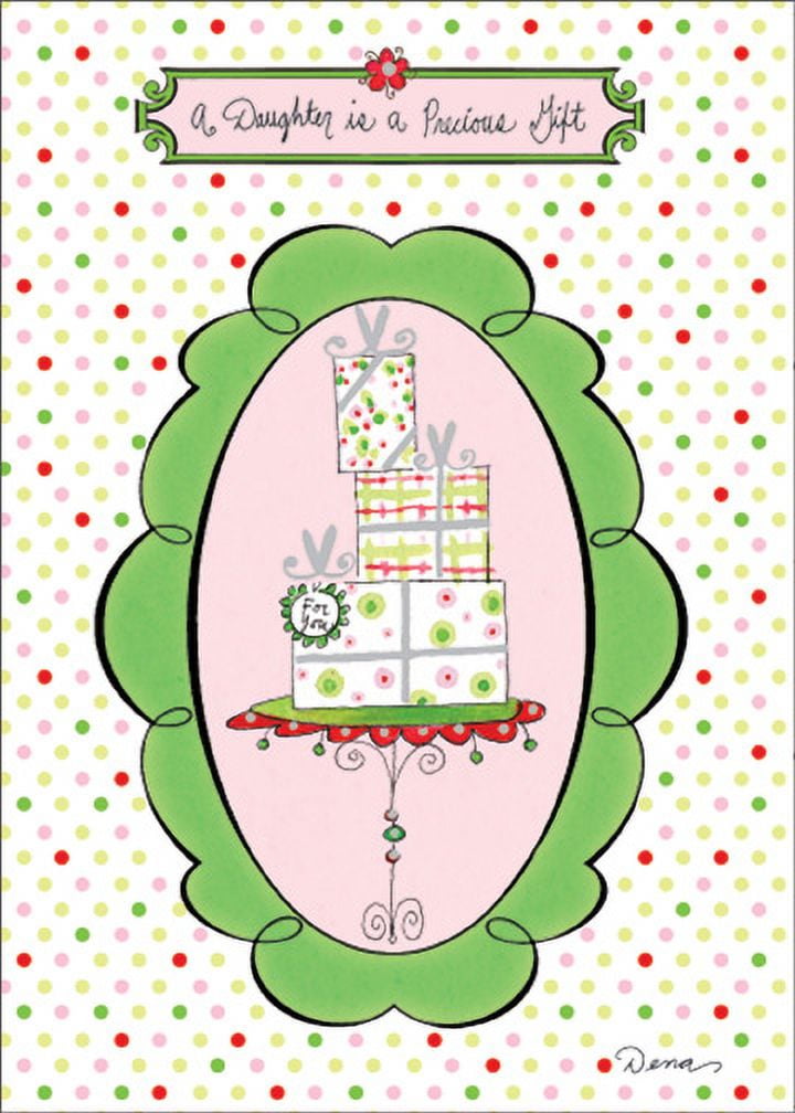 Sunrise Greetings Stack of Presents Christmas Card for Daughter