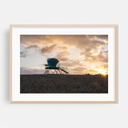 Sunrise Guardians - Ponto Beach - Encinitas California Photography Beach Sunset Coastal Landscape Ocean Seaside Oak Framed Wall Art Print 16 x 24 inches