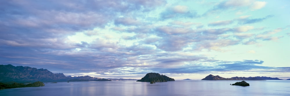 Sunrise at the Islands of Loreto near Villa del Palmar Punta El Puertecito Loreto Bay National Marine Park Baja California Sur Mexico Canvas Art - Panoramic Images (27 x 9)