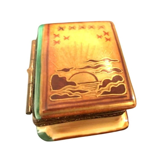 Sunrise Journal Book Limoges Box Gift for Collectors Limoges Box Porcelain Figurine