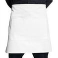 thumbnail image 1 of Sunrise Kitchen Supply White Half Bistro Apron, 2 Pockets, 19"L By 27"W, 1 of 6