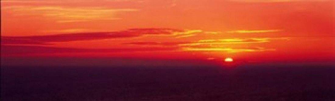 Sunrise Lake Michigan USA Canvas Art - Panoramic Images (15 x 5)