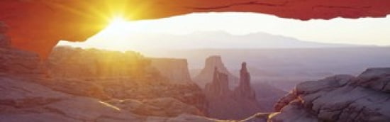 Sunrise Mesa Canyonlands National Park Utah USA Canvas Art - Panoramic Images (36 x 12)