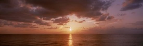 Sunrise Miami FL USA Canvas Art - Panoramic Images (36 x 12)