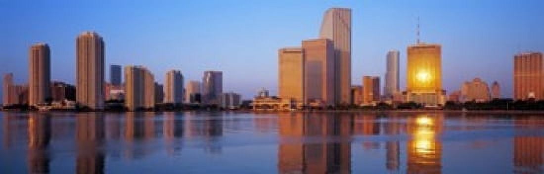 Sunrise Miami Florida USA Canvas Art - Panoramic Images (18 x 6)