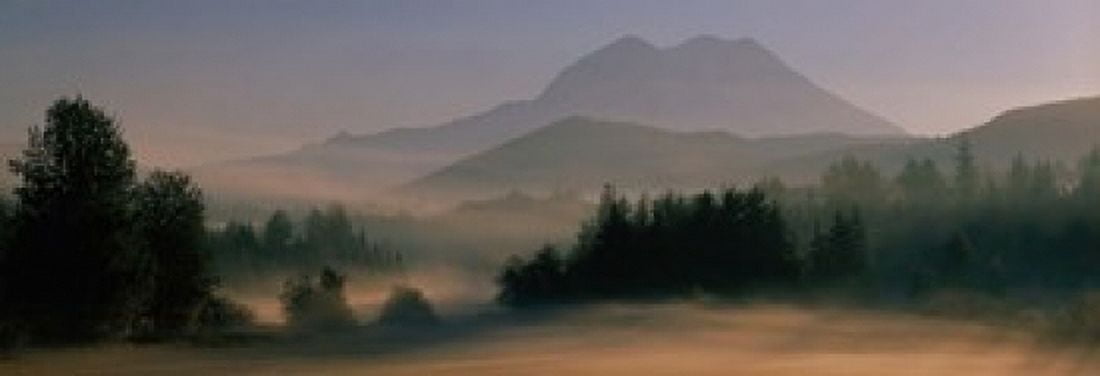 Sunrise Mount Rainier Mount Rainier National Park Washington State USA Canvas Art - Panoramic Images (18 x 7)