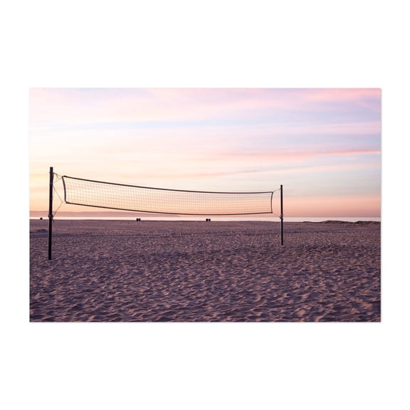 Sunrise Net Serenity - Coronado California Photography Beach Sunset Minimalist Sports Coastal Scenic Summer Unframed Wall Art Print 32 x 48 inches
