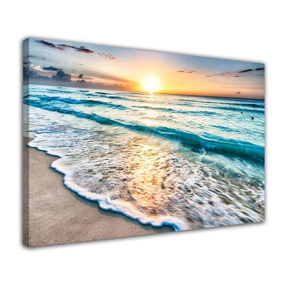 Sunrise Ocean Poster Sunset Beach Seascape Print Canvas Poster Wall Art Picture Living Room Office Decoration Painting Room Aesthetic