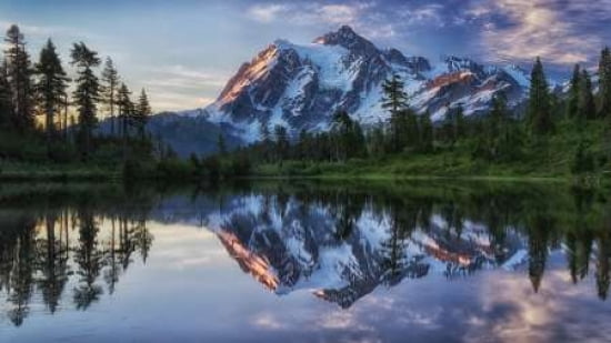 Sunrise On Mount Shuksan Canvas Art - James K Papp (12 x 18)
