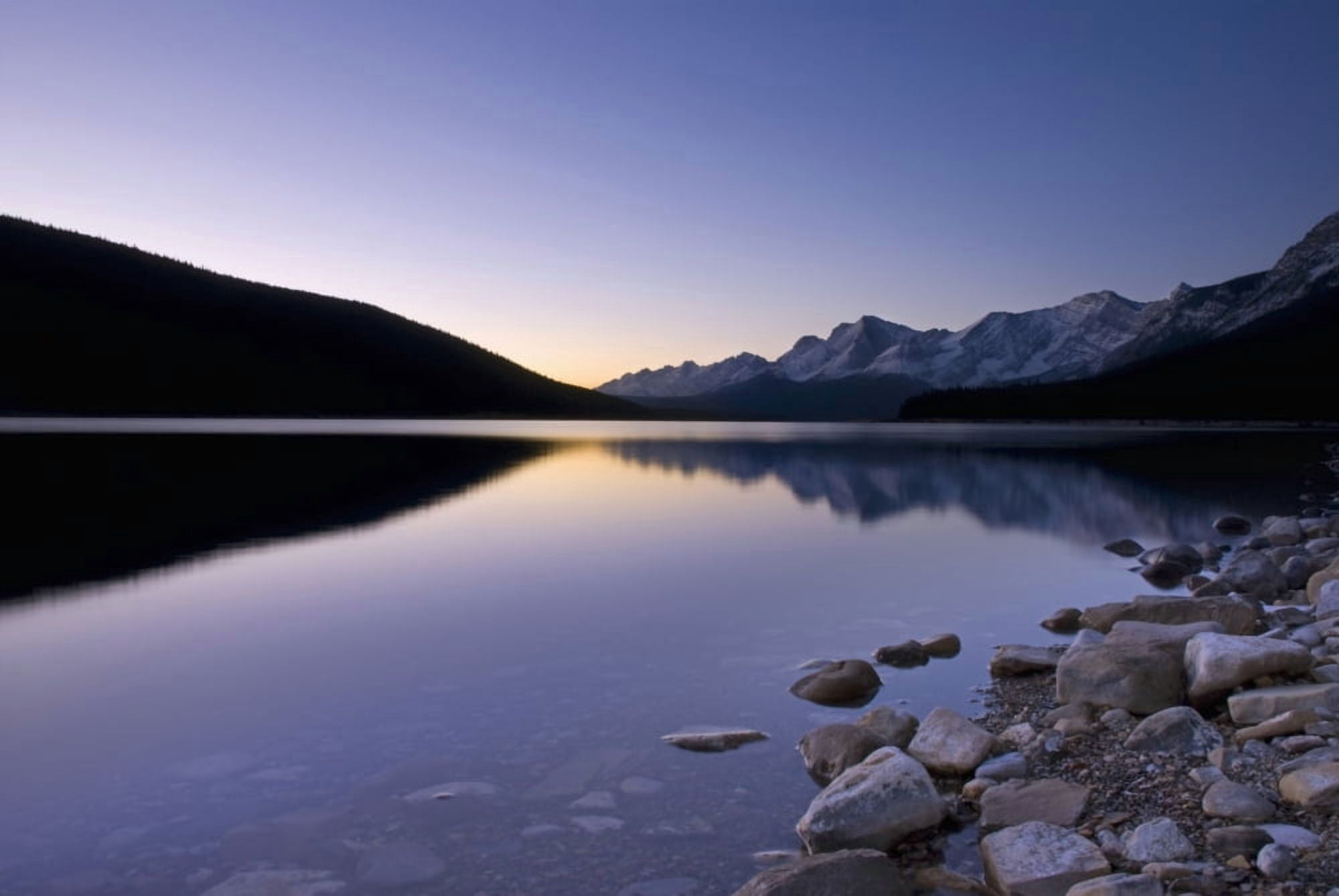 Sunrise On The Upper Lake Of Kananaskis Alberta Canada Canvas Art - Philippe Widling Design Pics (38 x 24)