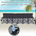Sunrise Outdoor Folding Team Sports Bench For 6 Person, W/Cup holder