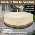 Sunrise Outdoor Patio Round Table/Chair Set Cover, Furniture Protector