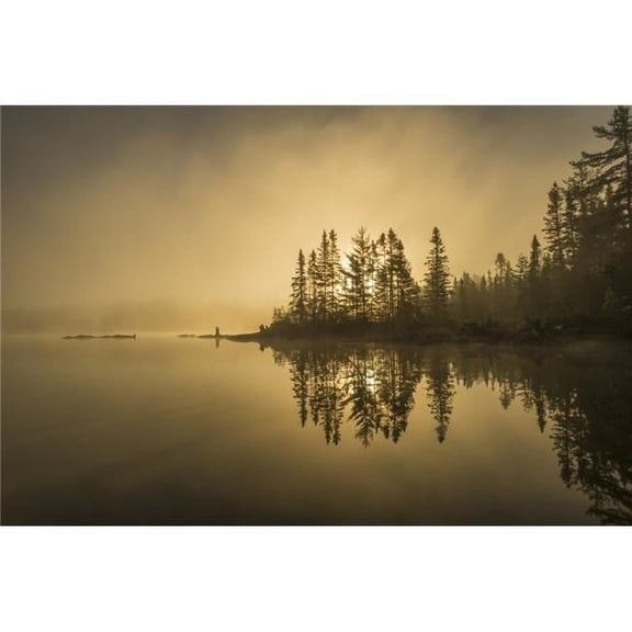Sunrise Over A Tranquil Lake - Ontario Canada Poster Print - 38 x 24 in. - Large