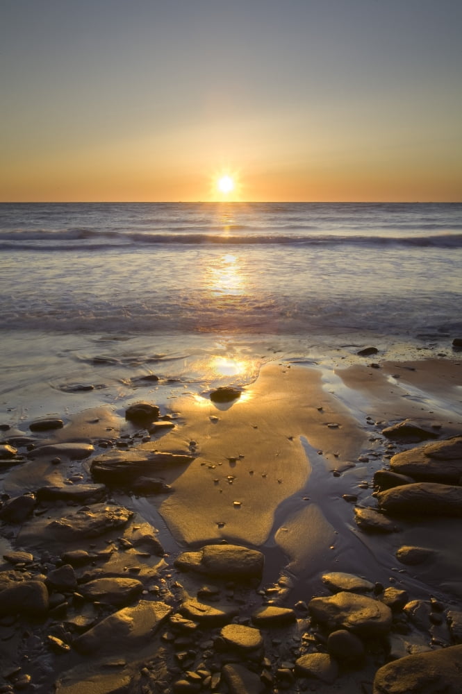 Sunrise Over Ocean Cape Turner Prince Edward Island National Park Canvas Art - John Sylvester Design Pics (11 x 17)