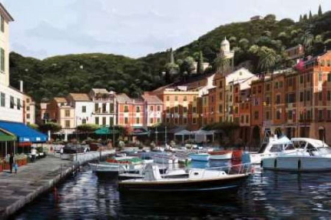 Sunrise Over Portofino Canvas Art - Bill Saunders (24 x 36)