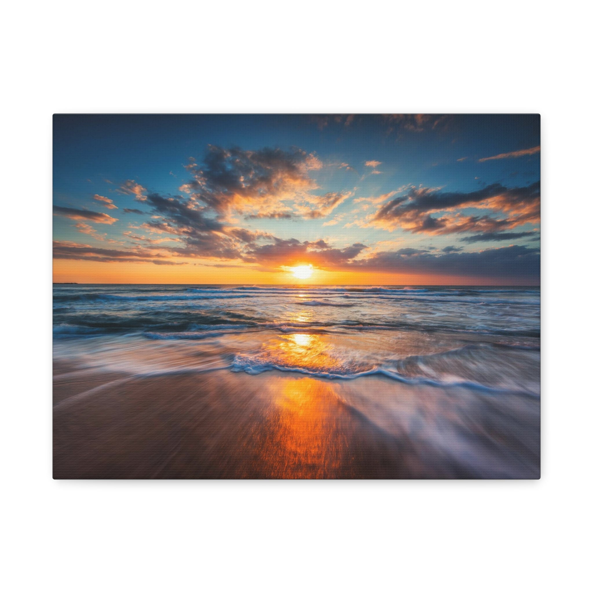 Sunrise Over The Sea Ocean Canvas Wall Art for Home Decor Ready-to-Hang ...