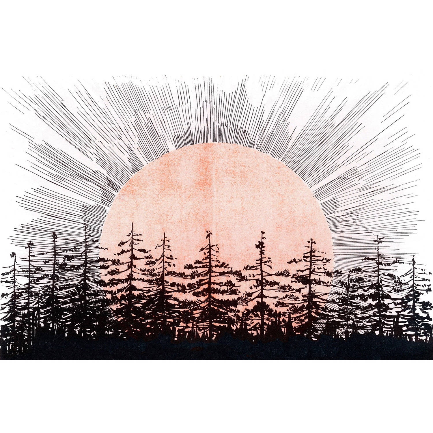 "Sunrise" Painting Print on Wrapped Canvas