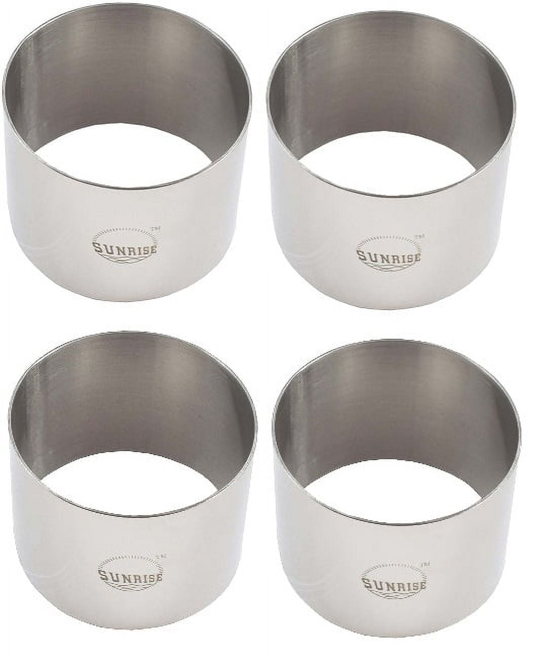 Sunrise Plating Forms Stainless Steel Ring Mold Sets (4 Count) (2.75 x 2)