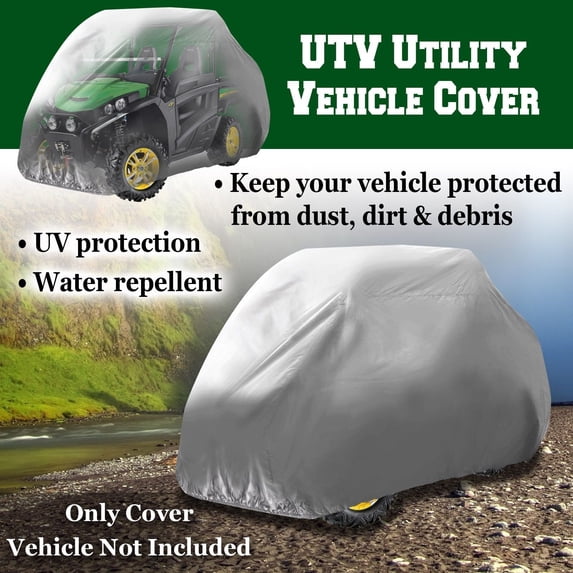 Sunrise Polaris Ranger ATV Cover, Vehicle Storage Protective Cover Indoor/Outdoor, Silver