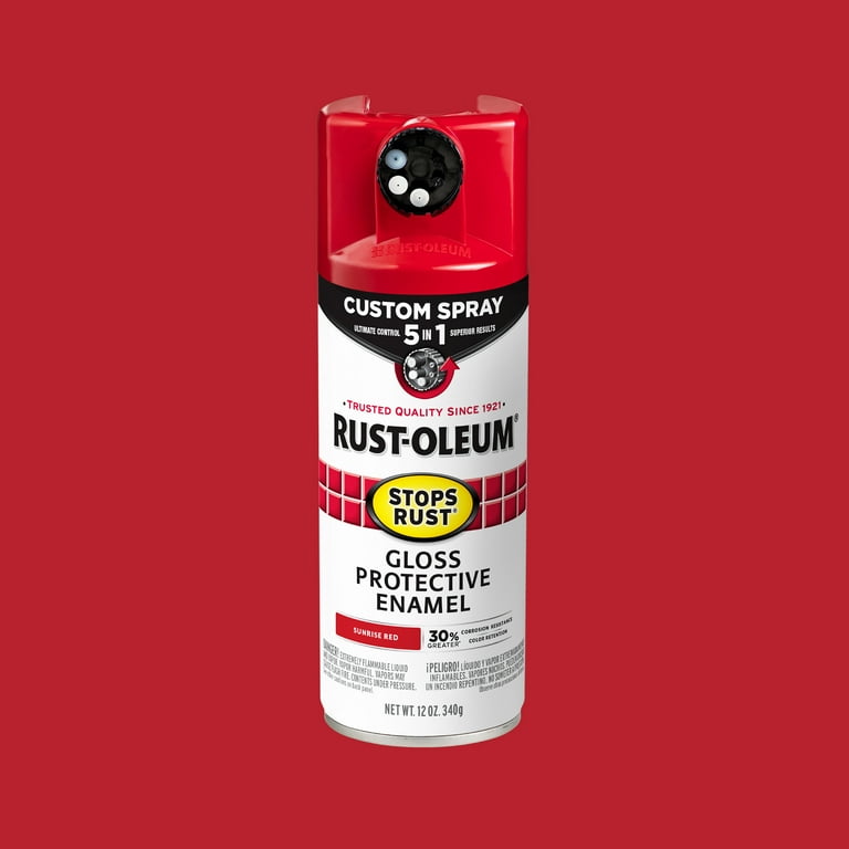 Sunrise Red, Rust-Oleum Stops Rust Custom Sprays 5 in 1 Gloss